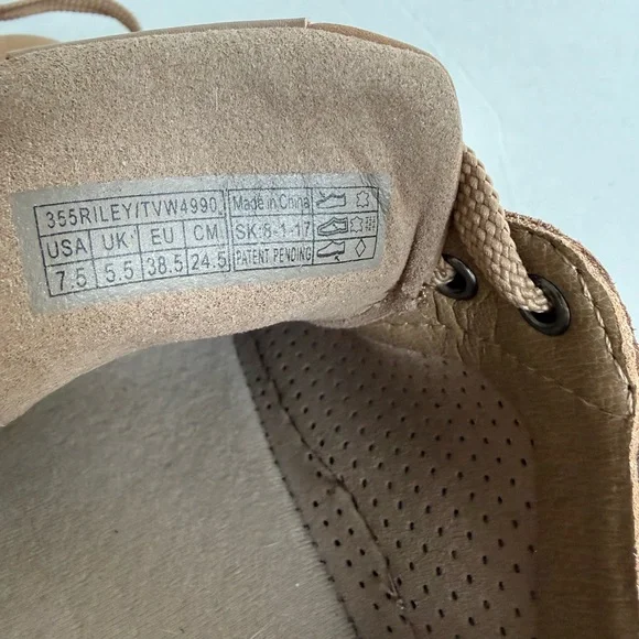 Vionic Womens Fresh Riley Lace Up Shoes Sneakers Brown Nubuck Leather 7.5 Vented - Picture 2 of 8